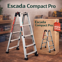 Escada de alumínio Compact Pro + Frete Grátis