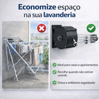 Varal Retrátil FlexLine 30 metros + Frete Grátis