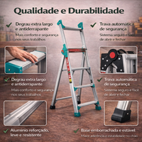 Escada de alumínio Compact Pro + Frete Grátis