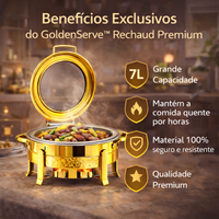 Golden Serve Rechaud Premium [Compre 1 leve 2] + Frete Grátis