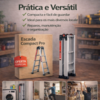 Escada de alumínio Compact Pro + Frete Grátis